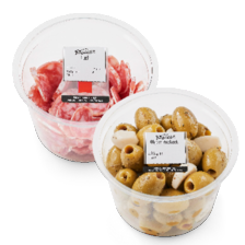 Fuetplakjes of olijven knoflook